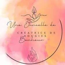 logo une etincelle de bonheur, avec illustration bougie dans une main et flamme